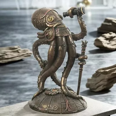 Vintage Steampunk Octopus Statue: Unique Decor • $65