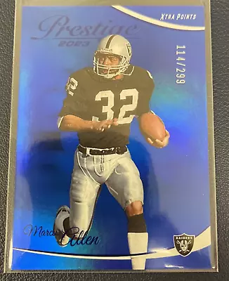 2023 Prestige Xtra Points Premium Blue #159 Marcus Allen Raiders #'d 114/299 • $3.25