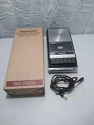 Vintage Panasonic RQ-2107A Portable Tape Recorder Cassette Player Retro W/Box • $35