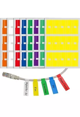 Cable Labels Tags 480pc Self-Adhesive Cable Markers Plug Cables Label • £9.95