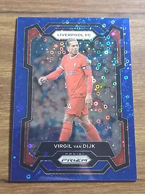 VIRGIL VAN DIJK 2023-24 Panini Prizm EPL Blue Breakaway Disco #/99 Liverpool • $40