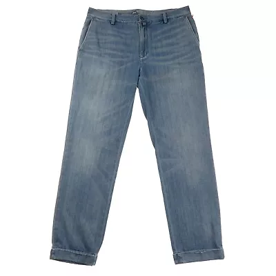 Lauren Ralph Lauren Straight Leg Cuffed Blue Jeans Mens 36x32 100% Cotton • $17.99