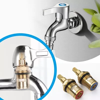 2X Replacement 1/2  Brass Ceramic Disc Tap Valve Cartridge Gland Turn Repair Kit • £4.51