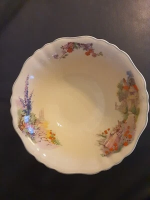 $39 • Buy Vintage Sunshine Large Bowl J&G Meakin England Crinoline Lady 21cm