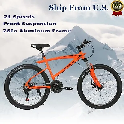 26  Front Suspension MTB Bikes 21 Speed  Aluminum Alloy Bicycle Mountain Bike US • $84.99