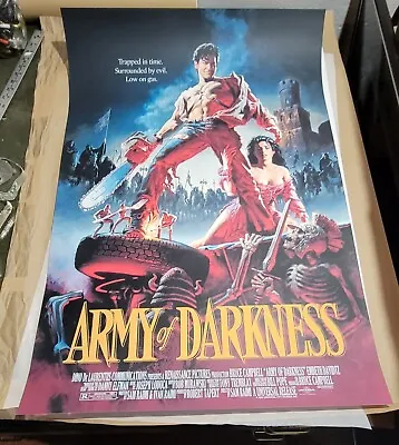 MICHAEL HUSSAR Army Of Darkness Silkscreen Limited Edition Movie Poster Print • $269