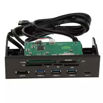 5.25  PC Laptop Dashboard Media Front Panel With   3Port USB3.0 Card Reader • £27.47