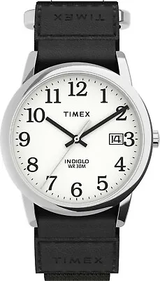 Timex TW2U84900 Men's Easy Reader Black Nylon Wrapstrap Watch Indiglo Date • $40.60