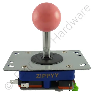 Zippyy Short Shaft Ball Top Arcade Joystick 2/4/8 Way (Pink) Zippy MAME JAMMA • £9.49