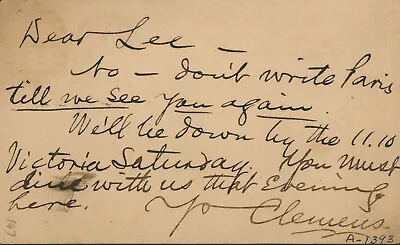 Samuel L.  Mark Twain  Clemens - Autograph Letter Signed Circa 1873 • $4000