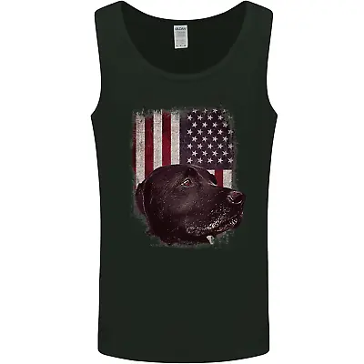 £10.99 • Buy American Labrador USA Flag Dog Mens Vest Tank Top