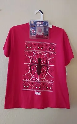 $19.95 • Buy Funko Pocket Pop And Tee Christmas Sweater Spiderman (Youth Large)