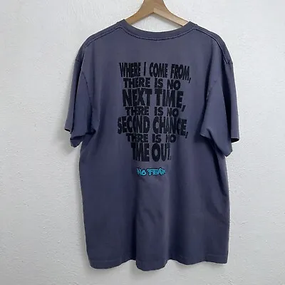 Vintage No Fear Tee Purple T-Shirt 90s USA Made Size XL • $54.88