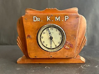 Old Vintage Rare Mauthe Alarm Table Clock With Oak Wooden Box Made In Germany • $263.07