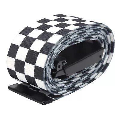 Checkered Belt Can Be Fixed Untie Adjustable Cuttable Strap For Clothing NDE • £5.89