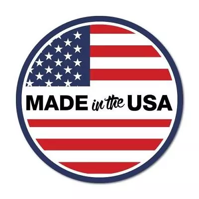 Made In The USA Round Flag America Sticker • $3.99