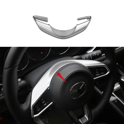 For Mazda3 Mazda6 Cx-5 Cx-9  Chrome Interior Steering Wheel Button Trim Silver • $22.09