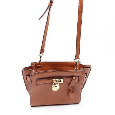 Michael Kors Hamilton Leather Traveler Luggage Crossbody Bag Brown - 30F4GHXM2L • $107.95
