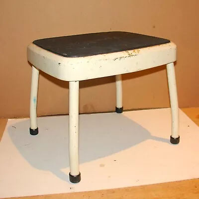 Vintage Mid-Century-Modern Cosco White One-step Foot Stool 12 L X 11 W X10.5H • $19.99