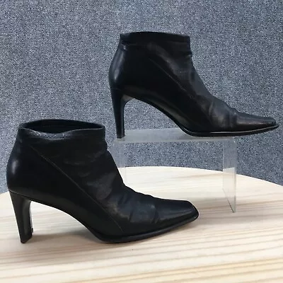 Antonio Melani Boots Womens 7M Black Square Toe Ankle Bootie Heels Pull On • $14.50