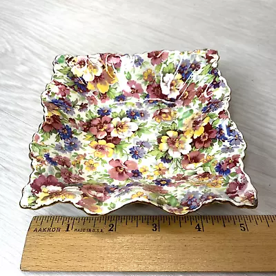 £15.47 • Buy 5  Vintage Kent Ltd Longton Du Barry Floral Candy Jewelry Ruffled Trinket Dish
