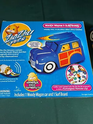 Zhu Zhu Pets Woody Wagon And Surfboard Ages 4 And Up • £2.50