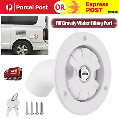 Car Fresh Water Lock Inlet Hatch RV Camper Filler Cap Tank For Caravan Motorhome • $26.39