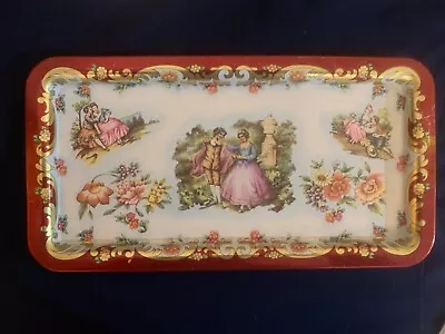 Daher Decorated Ware Metal Tin Tray Fragonard Courting Love Scene Franklin First • $16.99