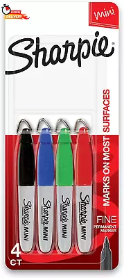 Mini Permanent Markers Fine Point Assorted Colors 4 Count • $10.39