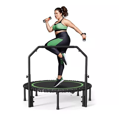 450 LBS Foldable Mini Trampoline 48  Fitness Trampoline W/Bungees Foam Handle • $139.39