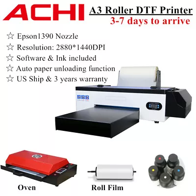 A3 DTF Printer Roll Direct To Trasnfer Film Oven Heater INK For T-shirt Printing • $2089.05