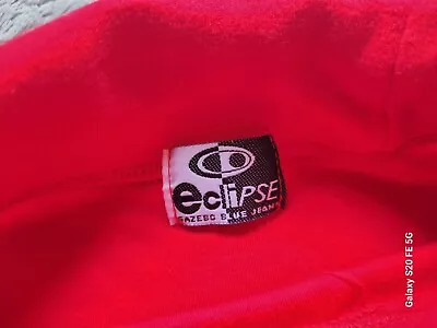 Rare Vintage Long Sleeve Roll Neck Top By Eclipse UK 90s Rave Gear Red Fit Sz S • £47.50