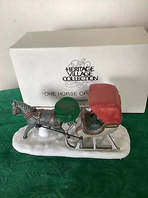 Dept. 56 Heritage Village Collection ONE HORSE OPEN SLEIGH Christmas 1988 BOX • $29.99