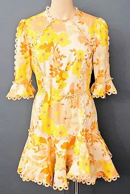 ZIMMERMANN PRIMROSE FLUTTER DRESS Size 2/AU 12 Preloved • $350