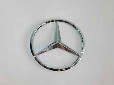 New For Mercedes Benz Chrome Star Trunk Emblem Badge 75mm - Free US Shipping • $11