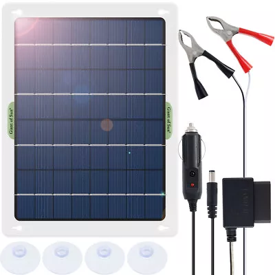 40W 12V Portable Solar Panel Trickle Charger Car Battery Maintainer Boat RV ET • £20.99