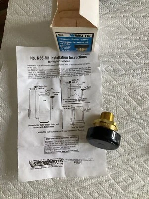 $13 • Buy Watts Vacuum Relief Valve 1/2 Inch New In Box N36
