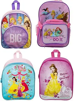 Kids Boys Girls Disney Princess Backpack School Bag Rucksack Children • £6.99