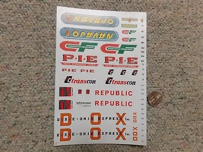 Microscale Decals HO 87-4 Assorted 40' Trailers Navajo Republic Sheet Only F121 • $8.99