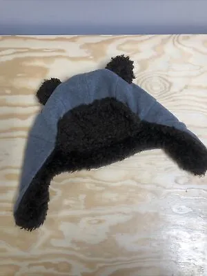 Bear Winter Hat Baby Gap Boys Kids Gray Brown Fleece Faux Fur S/M 2-3 A1 • $11.50