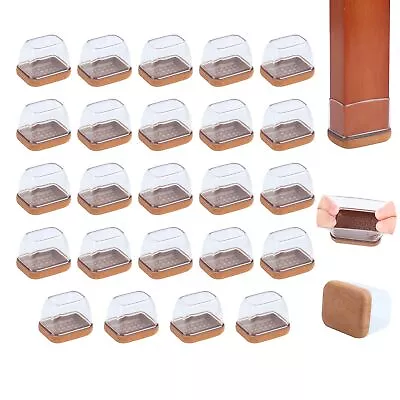 24PCS Rectangle Chair Leg Floor Protectors For Hardwood Floors Felt Furniture... • $14.99