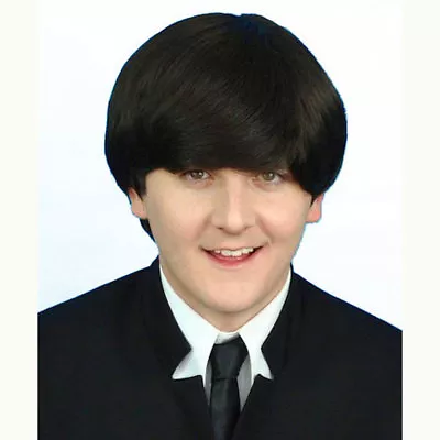 60's Mod Beatles Men's Dark Brown Fancy Dress Costume Wig • $37.95