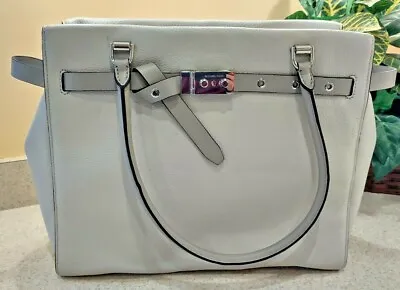 Michael Kors BELTED SLOAN Large Downtown Tote Shoulder Bag Shopper Purse GRAY!!! • $55.99