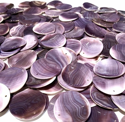 $60.39 • Buy ABCGEMS (4 Matching Pieces) American 2-Tone Wampum Quahog Shell Beads (America'S