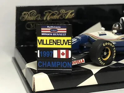 Pitboard 1:43/1:18 (Pizarra F1) / Villeneuve (Williams) 1997 World Champion • $5.87