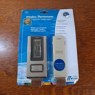 La Crosse Wireless Thermometer Sensor & Receiver Weather One 9117 Digital Clock • $24.99