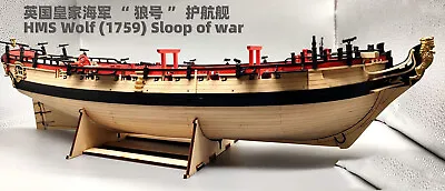 £600 • Buy HMS Wolf 1:48 30  6 Class Sloop Of War Ship Wooden Model Ship Kit