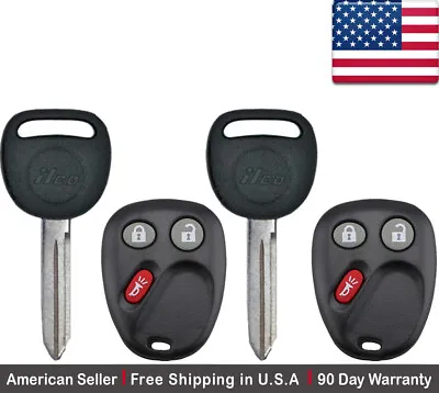 $24.95 • Buy 2x New Non Transponder Key Remote For Chevy GMC Pontiac Cadillac B102P LHJ011