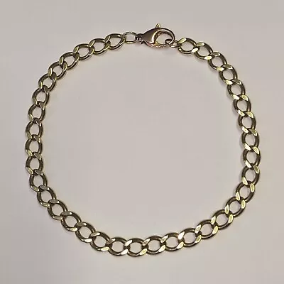 Vintage 375 9ct Yellow Gold Curb Chain Bracelet - 12.7g • £249.99