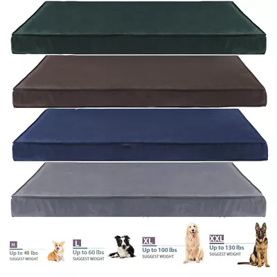 Soft Medium Large Jumbo Dog Bed Orthopedic Foam Pet Mattress W/ Removable Cover • $34.99